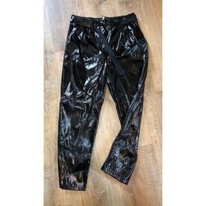 Who What Wear | Women's Jet Black Faux Patent Leather Pants | Size 6 | 💥EUC💥